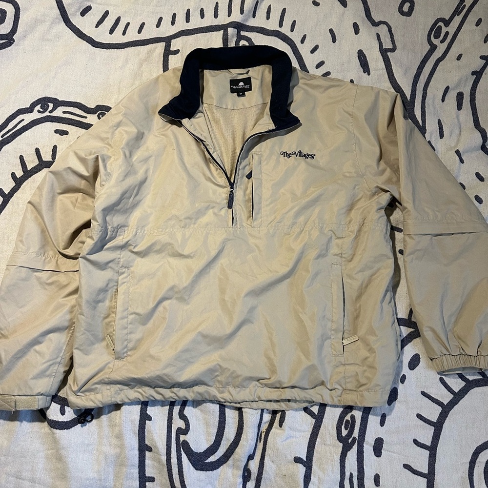 Mossy Oak Tan Half-Zip Windbreaker